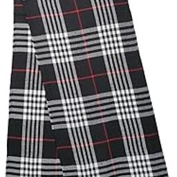 France Men's & Womens checkered Casual Soft and Warm Woolen Muffler for winter black color big size-image-83