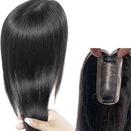 TEMPERIA Hair Toppers for Thinning Hair for Women - Invisible Scalp Top Hair Extensions Wig for Thin Hairs - 1 Pc - Black-image-25