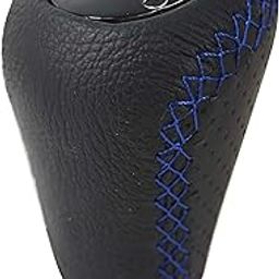 YOURKARTS.COM Leather & Chrome Gear Shift Knob - 5 Speed Manual Transmission Gear Knob with Installation Kit (Black, 0529)-53