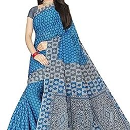 Women's Plain Weave Pure Cotton Saree Without Blouse Piece (AB15_Parent)-picture-55