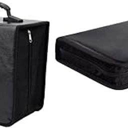 CALANDIS® 80/250 Disc Capacity Cd Vcd DVD Storage Pu Leather Media Bag Holder Case Box-image-28