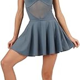 Women's SheerFlex Activewear Dress Nylon Lycra Blend Performance Dress Designed for Flexibility, Ease of Motion, and Versatile Wear-picture-5