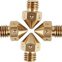 ATORSE 4Pieces Mk8 Brass Nozzle 0.4Mm Head 3D Printer Accessories for Ender-3 Cr-10-12