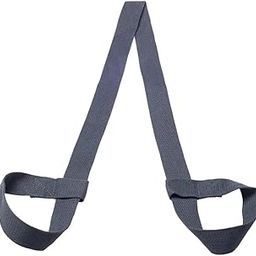 ATORSE Cotton Yoga Mat Strap Pilates Mat Carrier Fitness Stretchy Loop Dark Grey-image-97