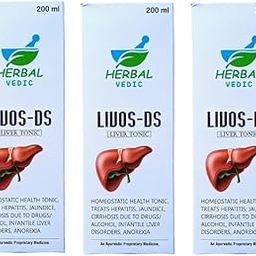 HERBAL VEDIC - LIVOS-DS Liver Tonic with Liposomal Livos D Supplement| Liver Tonic With Bhringaraj, Bhumiamla, and Harar for Relief From Liver Disorder | Man & Women (Pack of 3, Each Pack 200ml)-13