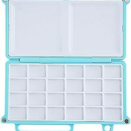 Watercolor Palette, 24-Well Green Design Mini Painting Palette, Portable Watercolor Palette for Artists and Travel Painting Enthusiasts-image-88
