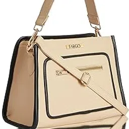 fargo Mila Beige Handbag for Women | Soft Vegan Leather, YKK Zipper, Stylish Shoulder Purse for Office, College, Casual & Event Use | Made in India-picture-16