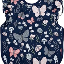 BapronBaby - Bapron for Babies, Toddlers & Kids - Soft, Waterproof, Stain & Spill Resistant Bib Apron, Baby Feeding Bibs, No Neck Tie Safer Bib, BPA Free, Fastdry (6 Month To 3 Years) Butterfly Garden-22