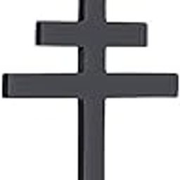 Stainless Steel Religious Russian Orthodox Cross Pendant Necklace for Men Women, Leather Stainless Steel-image-52