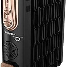 Crompton Insta Fervor 9 Fins 2400 Watts Oil Filled Room Heater - OFR with PTC fan, Black Gold, Standard (ACGRH-INSTAFERVE 9)-image-54