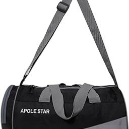 Duffle Gym Bag | Adjustable Shoulder Bag |Fitness & Sports Kit Bag, with Separate Shoe Compartment, for Men/Women (Polyester, Grey) Sports Kit-12