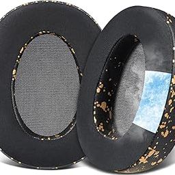 SOULWIT Replacement Earpads Cushions for Sony WH-H900N (h.Ear on 2 Wireless) & MDR 100ABN (h.Ear on Wireless) Noise Canceling Over-Ear Headphones, Ear Pads with Noise Isolation Foam - CG Black Gold-image-66
