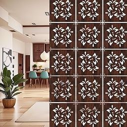 RANDOM 12-Piece Hanging Room Divider with Hooks Modern Decorative Partition Panels for Bedroom Living Room Dining and Pooja Ghar (RSD-4108)-image-81
