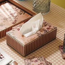 Pure Home + Living Pink Printed Faux Leather Tissue Box for Bathroom-Leather Tissue Box Cover for Home-Napkin Box-Sturdy Tissue Leather Box (Pack of 1)-image-54