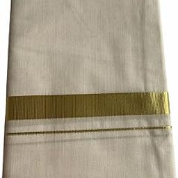 Men's Kuthampully Cotton Kerala Kasavu Mundu Onam Collections - Men's Kasavu Dhothi EKM-365-25