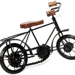 U.S Enterprises Handicrafts Wrought Iron Cycle with Wooden Seat Best for Kids Room Decor and Livingroom Best Show Piece for Home Color - Black-image-95