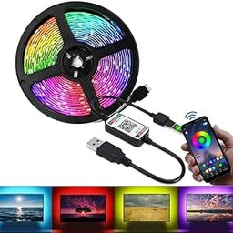 Gesto 300 Led USB Operated Smart LED Light Strips,Sound Activated Color Changing with Alexa and Google,Sync Music with Led Strip Lights for TV Backlight,Bedroom,Home Decor(16 Feet/5 Meter),Multicolor-23