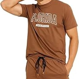 Night Dress Cord Set for Men Shorts and Drop Shoulder T-Shirt Cotton Night Wear for Men Summer-image-123
