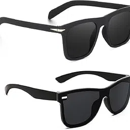 elligator UV Protected Wayfarer Sunglasses for Men and Women | Stylish Full-Rim Cover Eyewear for Driving, Cycling Sports | Lightweight Flexible Optical Frame for All-Day Comfort & Selfies (Black)-picture-41