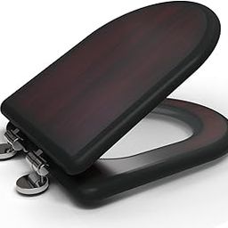 Adshank - Toilet Seat | Mohagany effect | Wooden | Non Soft Close type | Model : AI 2004D 011 PTPn | Suitable for "D" type Commode Pot/toilet-image-21