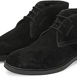 Stefano – Black Suede Leather Chukka Boots for Men | Handmade 3-Eyelet Mid-Top Boots | Black TPR Sole | Leather Lined Suede Casual Shoes-image-46