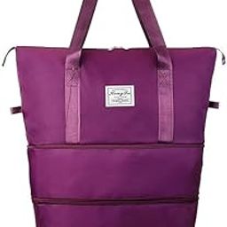 Nylon 61 Cm Travel Duffle Bag with Wheels Expandable Foldable Bag for Travel Waterproof with Rolling Detachable Wheels | 1 Pcs-image-6