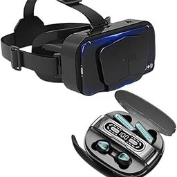 Drumstone 𝐂𝐨𝐦𝐛𝐨 C921 -VR Headset with Touch Button: Immersive Gaming & Virtual Experiences & M56 Couple Earbuds: High Bass Audio, Bluetooth Headset –Best Gift(𝟏𝟓-𝐘𝐞𝐚𝐫 𝐖𝐚𝐫𝐫𝐚𝐧𝐭𝐲)-image-44