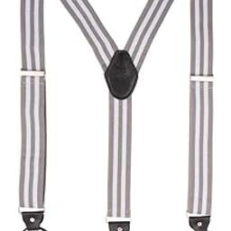 Striped Design Y Back Clip On Suspender For Men-3