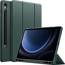 ProElite Cover for Samsung Galaxy Tab S9 FE/S10 FE 10.9 inch Cover, Soft Flexible Flip Case Cover with S Pen Holder for Galaxy Tab S10/S9 FE 10.9", Auto Sleep Wake, [Recoil Series] - Dark Green-15