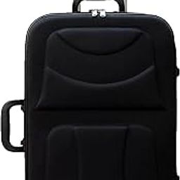 Small Cabin Suitcase 55 Cm Polyester Soft-Sided 2 Inline_Skate_Wheel Luggage Trolley Bag (Black)-image-24