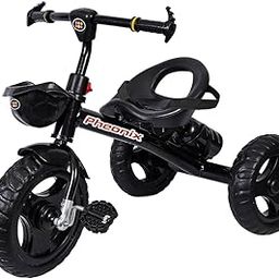 BeyBee Phoenix Safe & Secure, Durable Baby Tricycle with Seat Belt & Water Bottle| Kids (Black)-image-7