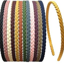 Braid Fashion Hair Accessories Hair Band Headbands for women/Girls Non-Slip Hairband Comfy Hair Hoop Resin Teeth Comb (Pack of 6)-picture-25