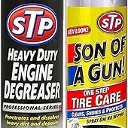 STP Heavy Duty Engine DEGREASER 500 ml & STP Son of A Gun TIRE Care 595 gm-13