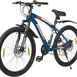 Amazon Brand - Symactive Unisex Sprinter S2000 Series | 26T Geared Mountain Bike (Shimano 21 | Speed Gear) | Front Suspension | Dual Disc Brake | Frame Size: 16.5 inch | Alloy Stem | Blue-image-62