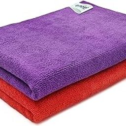 SOFTSPUN Microfiber Cloth - 2 pcs 40x60 cms 340 GSM Multi ColoursThick Lint & StreakFree Multipurpose Cloths Automotive Microfibre Towels for Car Bike Cleaning Polishing Washing & Detailing.-image-8