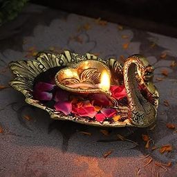 LABHCART Decorative Urli Bowl for Floating Flowers and Tea-Light Candles Home, Office and Table Decor & Pooja (Hammered Urli Bowl for Home Handcrafted-image-100