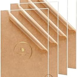 Abhikalpya Art Studio 6x12 Inch Clear Acrylic Sheet 2mm – Transparent Plexiglass Plastic Sheet for Painting DIY Craft, Laser Cutting, Signage, Poster Frame, Art Projects, Home & Office Use (Set of 4)-image-49