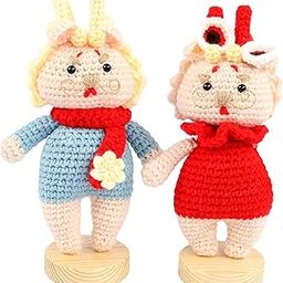 XLMZL - Animal crochet kits for beginners with crochet yarn and crochet needle for knitting handmade instruction marker-image-76