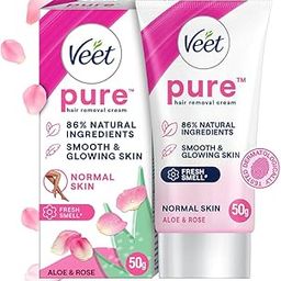 Veet Pure Hair Removal Cream for Women For Normal Skin - 50g | Suitable for Legs, Underarms, Bikini Line, Arms-53