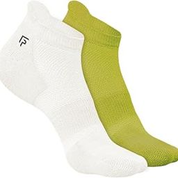 Odour free Organic Cotton Unisex Ankle Terry Bamboo Socks - Pack of 2 | White & Neon Green-image-34