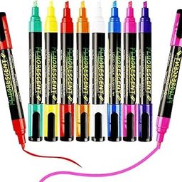 Art Ranger Liquid Chalk Markers 8 Pcs Chalkboard Marker Erasable on Blackboard, Glass, Window, Mirror and Kids Art-Chalk Pen Includes Reversible Chisel & Bullet Tip-Wet Erase Ink (Non-Toxic)-41
