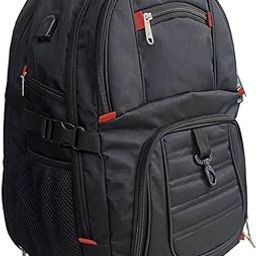 Extra Large 50L Travel Laptop Backpack with USB Charging Port, College Backpack, Airline Approved Business Work Bag, Fits 17-Inch Computer for Men & Women, Black-picture-19