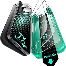 ESR 3 Packs for iPhone 16 Pro Tempered Glass Screen Protector Guard, 9H+ Hardness, Military-Grade Shatterproof, Full Coverage Film with Flawless Fit Tray, HD Clear-32