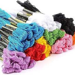 Lucknow Crafts Premium Cotton Embroidery Threads | Madura Coats Doli Cross/Stitch Long Thread Skeins | for Craft Projects and DIY Hand Embroidery (10 Threads - 10 Colors)-image-33