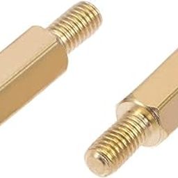 DealMux 15pcs M3 10+6mm Female Male Thread Brass Hex Standoff Spacer Screws PCB Pillar-image-39