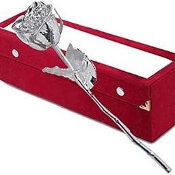 Valentines Gift Silver Plated Natural Rose 11" with Velvet Box - Gift for Loves Ones, Valentine's Day, Mother's Day, Anniversary, Birthday-image-34