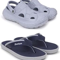 Combo Pack of 2 Slipper/Flip Flops/Slides/Clogs/Sandals for Men (Cl-1200 Vs V-121)-image-22