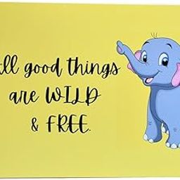 I Scribbe Sketch Book | Note pad| Art Book|Motivational Cover Page| Wild and Free Spiral Sketch Pad| Yellow with Blue Elephant Illustration| Art Book for Kids| A5 Sketch Book-image-68