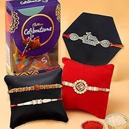 Cadbury Celebration Rakhi Combo with Chocolates Gift for Brother and bhabhi Kids / 4 Combo Rakhi Set with Chocolate Cadbury Celebration Pack Hamper / Rakhis Cadbury Set / Raksha bandhan Gifts Lumba Rakhi Greeting Card-image-12