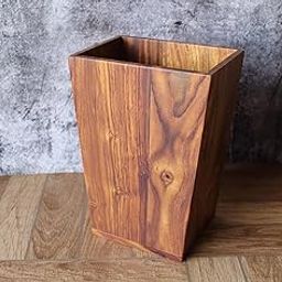 WOODKIT Handcrafted Sheesham Wood Dustbin - Eco-Friendly Wooden Trash Bin for Home, Office, or Bathroom - Stylish and Durable Waste Basket - Rustic Home Decor & Functional Storage Solution-image-4